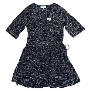 One Teaspoon Navy & White Polka Dot Starry Night Wrap Dress Size S NWT
